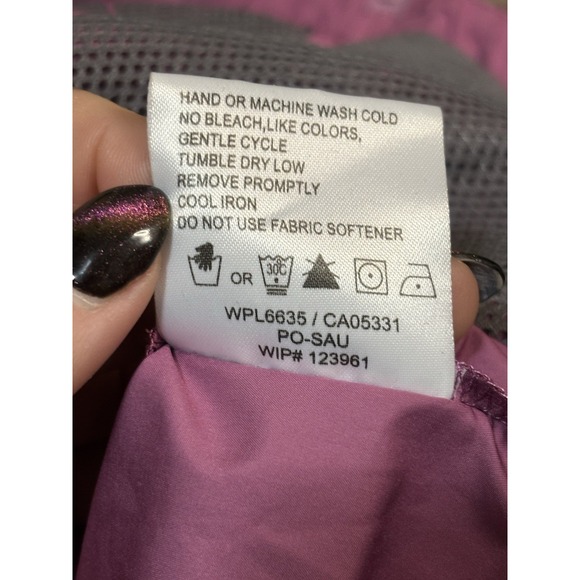 Woolrich Beach Plum Hooded Windbreaker M 💜 Lightweight Hiking Jacket - Picture 6 of 7